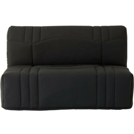 Banquette BZ DREAM - Tissu 100% Coton noir - Couchage 140x190 cm - 2 places - Confort moelleux
