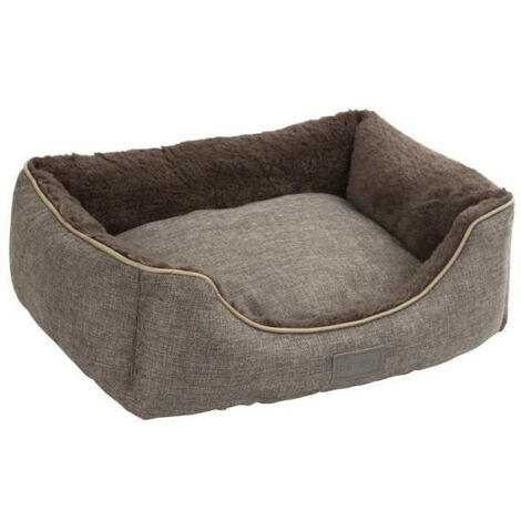 KERBL Panier corbeille Samuel - 50 x 40 x 15 cm - Argent et gris - Pour chien (1/4)