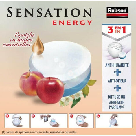 30€ sur Déshumidificateur d Air RUBSON Recharge SENSATION 3en1 Aroma Energy  Fruit Lot de 2 recharg - Déshumidificateur - Achat & prix