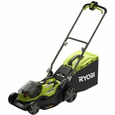 Tondeuse a Gazon RYOBI - poussée 18V ONE+ - Brushless - Ø coupe 37 cm - ramassage et mulching + batterie 5,0 Ah & chargeur - RY18LMX37