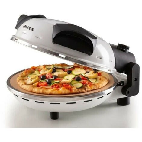 Four a Pizza  électrique ARIETE - 918 - Blanc - Pierre réfractaire - 1200W - Diametre 33cm - Température max 400°C