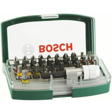 Boîtier d'embouts de vissage courts avec code couleur 31 pieces et 1 porte-embout - BOSCH (1/3)