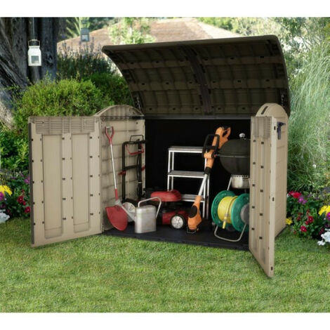 Keter – Coffre de jardin résistant aux intempéries 2000L – Dimensions 177x113x134 cm – Idéal pour rangement extérieur sécurisé