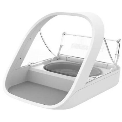 Distributeur de croquettes pour chien à puce électronique – Blanc – Bol simple et double inclus – Empêche le vol de nourriture – Sureflap