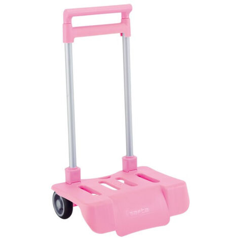 Chariot Pliable Pour Sac à Dos Safta - Noir - Poignée Réglable, Roues - Pour école, Voyage