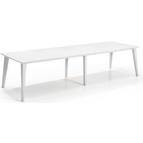 Table de jardin - rectangulaire - blanc - en résine - 8 a 10 personnes - Lima - Allibert by KETER (1/4)