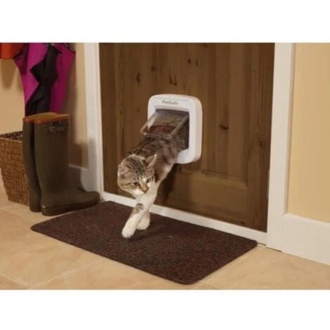PetSafe- Chatiere a puce électronique PPA19-16145, chatiere a piles, verrouillage a 4 Positions - 22 x 23.9 cm Installation Fac