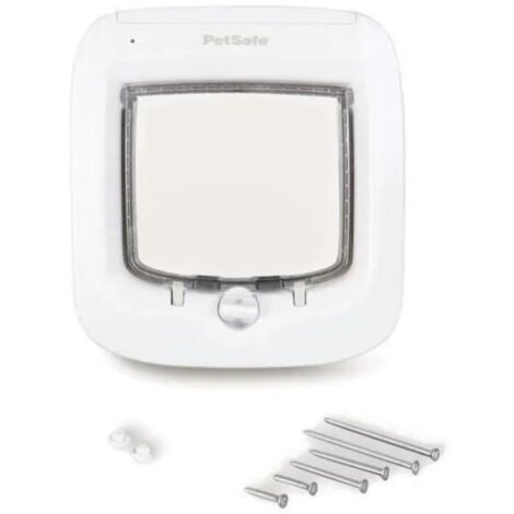PetSafe- Chatiere a puce électronique PPA19-16145, chatiere a piles, verrouillage a 4 Positions - 22 x 23.9 cm Installation Fac