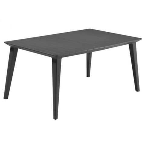Table de jardin - rectangulaire 160cm - gris graphite - en résine - 6 personnes - Lima - Allibert by KETER (1/5)