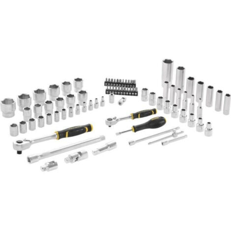 Coffret douilles 1/4 et 1/2 STANLEY FMMT82826-1 avec cliquet et rallonge FATMAX - Jeu de 81 pieces (1/4)