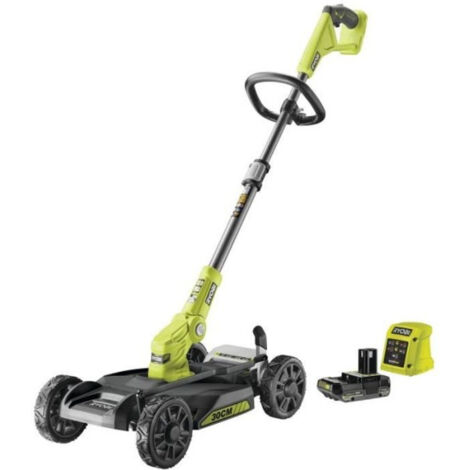 Ryobi – Tondeuse à batterie 18V 3-en-1 – Coupe 30 cm – Mulching – Tube télescopique – Avec batterie 2.0Ah et chargeur (1/5)