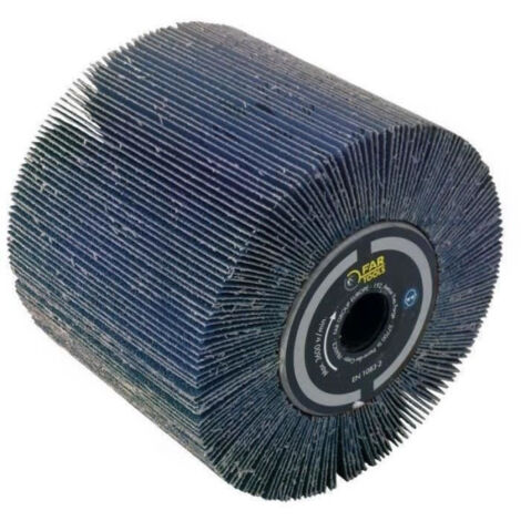 Brosse a lamelles abrasives - FARTOOLS - A120 Ø120mm/L100mm - Oxyde de zirconium grain 120 (1/2)