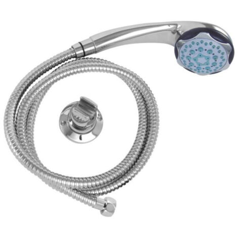Pommeau de douche ROUSSEAU Combiné Flexible 5 JETS HEKO chromé (1/2)