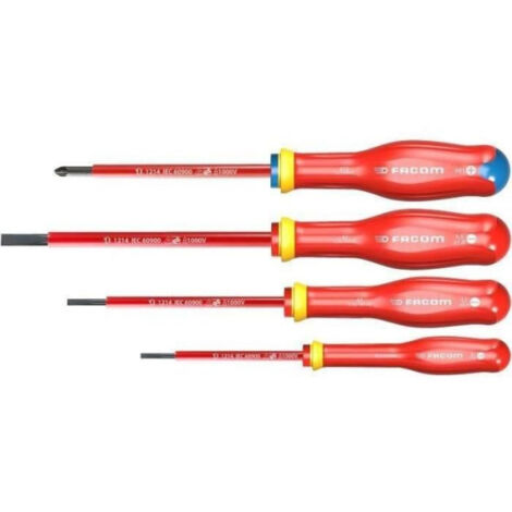 Jeu de 4 tournevis isolés - FACOM - AT4VEPB - 1000V (1/2)