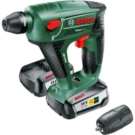 Perforateur sans fil Bosch - Uneo Maxx (Livrée avec 2 batteries 18V-2,5 Ah + chargeur + coffret de transport) (1/5)