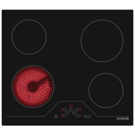 Plaque De Cuisson - Vitroceramique CANDY CH64CCB - 4 Foyers - L 56 X P 49 Cm Revetement Verre Noir 81177999