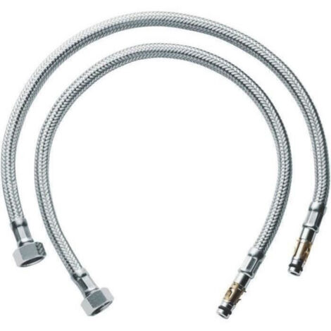 Flexible alimentation annelé - GROHE - 45484000 - Métal - 5 ans de garantie - pieces - paire de robinet (1/2)