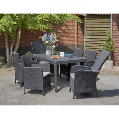 Tabouret Cube ALLIBERT Avec Coussin Gris - Rangement Et Siège Multifonction 110kg
