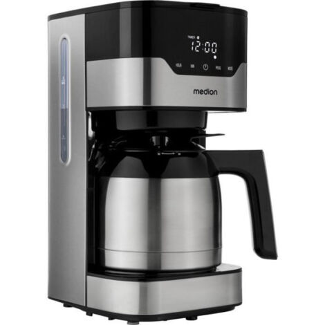 Cafetière électrique programmable isotherme 1,2L – 900W – Carafe en inox pour café de qualité – Idéale pour amateurs de café – Medion