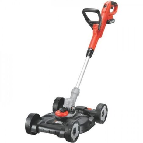 Black & Decker – Tondeuse à gazon 3en1 sur batterie 18V avec 2Ah – Largeur de coupe 28 cm – Autonomie prolongée pour entretien précis - STC1820CM