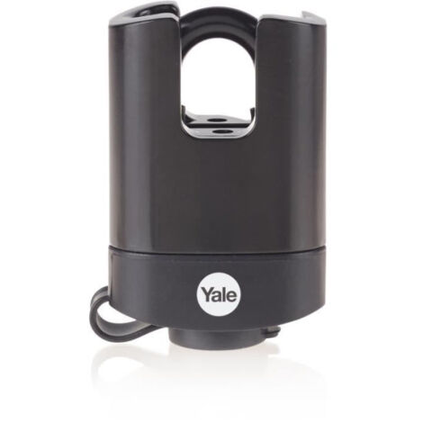 Yale Cadenas Acier Extérieur 40 Mm - Anse 63 Mm Cémentée - 3 Clés - Classe 2 - Pour Garage, Portail, Abri Jardin