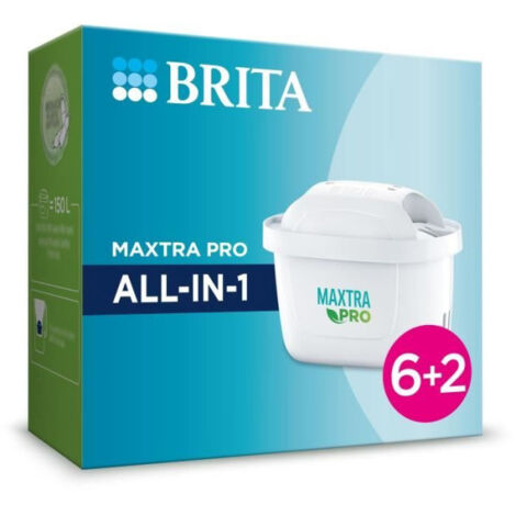 Pack de 6 filtres a eau + 2 gratuits - BRITA - MAXTRA PRO All-in-1 (1/5)