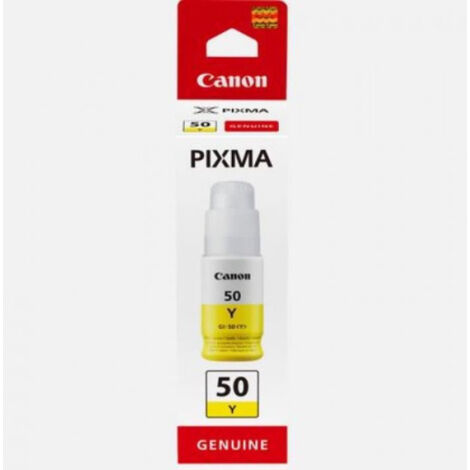 Bouteille d'encre - CANON - GI-50Y- Jaune - Compatibilité PIXMA MegaTank - (3405C001) (1/2)