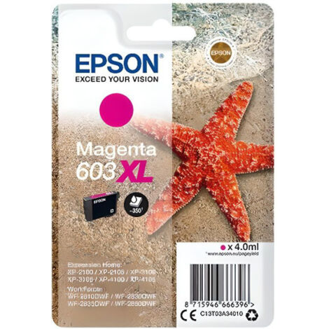 EPSON Cartouche d'encre 603 XL Magenta - Etoile de mer (C13T03A34010)
