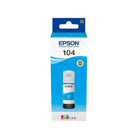 EPSON Kit de Remplissage d'Encre Epson EcoTank 104 - Cyan - Jet d'encre - 7500 Pages - 1 Unit(s) (C13T00P240)