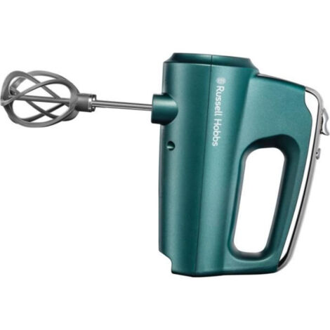 Batteur Fouet Electrique  Mixeur Swirl - Russell Hobbs - 5 Vitesses - Fonction Turbo - Pétrin - Fouets - Turquoise