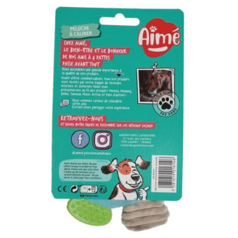 AIME Mini Jouet peluche vache - Pour chien