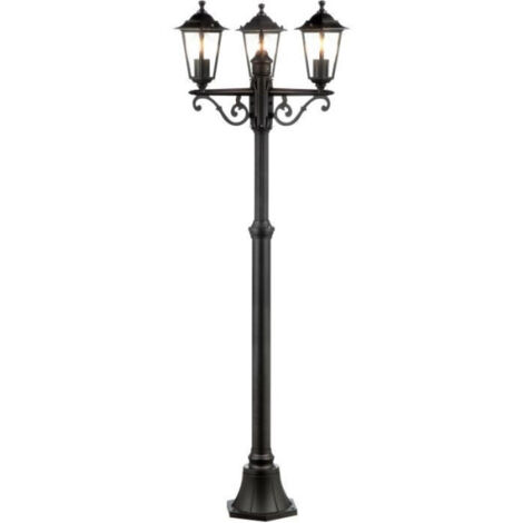 Lampadaire extérieur 3L CARLEEN - BRILLIANT - noir - métal/verre - 200x61cm - IP44 (1/2)