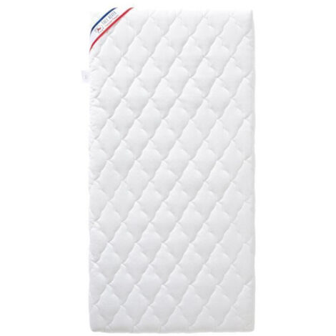 Matelas Bébé Climatisé - 60x120x10 cm - Reversible - Déhoussable - Anti Acarien - Fabrication Française (1/4)