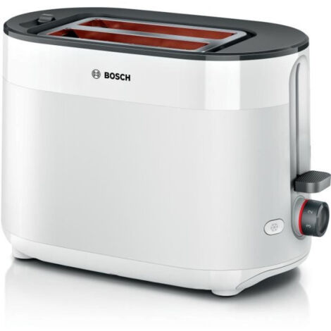 Grille Pain - Toaster Electrique - BOSCH - TAT2M121 MyMoment - Blanc - 2 tranches - centrage automatique du pain - fonctions décongélation et réchauff (1/5)