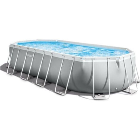 Kit Piscine hors sol tubulaire INTEX - Pris Frame - 610 x 305 x 122 cm - Ovale (Pompe, bâche, tapis de sol et échelle) - 26798 (1/4)
