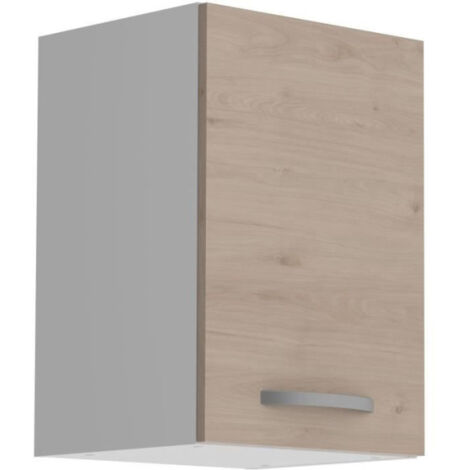 OSLO Meuble haut 1 porte - Décor Chene Jackson - L 40 x P 36 x H 58 cm (1/5)