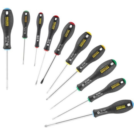 Jeu de 10 Tournevis - STANLEY FATMAX - FMHT0-62128 - Electricien + Mecanicien + Phillips + Pozidriv