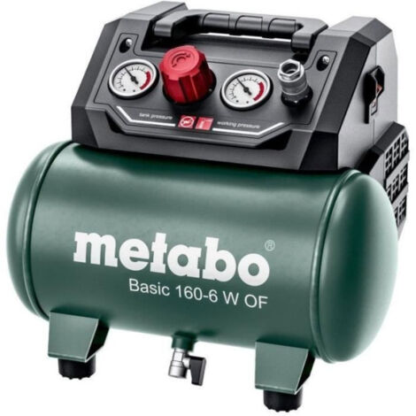 Metabo – Compresseur électrique 6L 900W – Pression 8 bar – Débit d'air 160 L/min – Compact et léger pour usage professionnel (1/5)