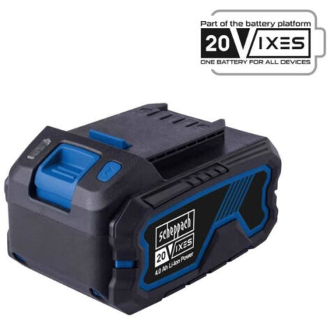 Batterie Li-ion 20V 4.0Ah – Compatible SCHEPPACH IXES – Performance durable pour outils électroportatifs – Idéale pour chantiers exigeants