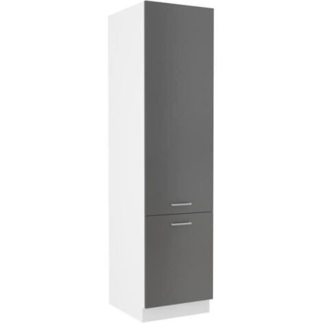 Colonne de cuisine gris graphit – L 50 x P 57 x H 200 cm – Meuble élégant pour optimiser l'espace de rangement (1/3)