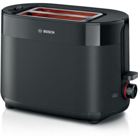 Grille Pain - Toaster Electrique - BOSCH - TAT2M123 MyMoment - Noir - 2 tranches - centrage automatique du pain - fonctions décongélation et réchauffa (1/5)