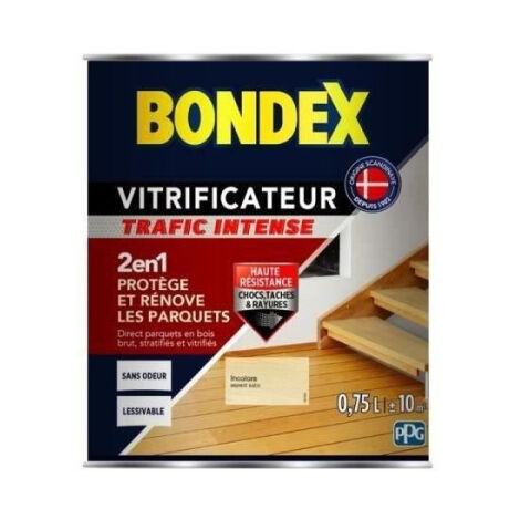 Vitrificateur Satin BONDEX pour Proteger et Rénover les Parquets et Escaliers - Incolore (1/2)