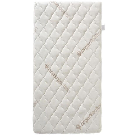 Matelas Bébé Coton Bio - 60x120x10 cm - 100% Coton - Déhoussable - Sans traitement chimique (1/4)