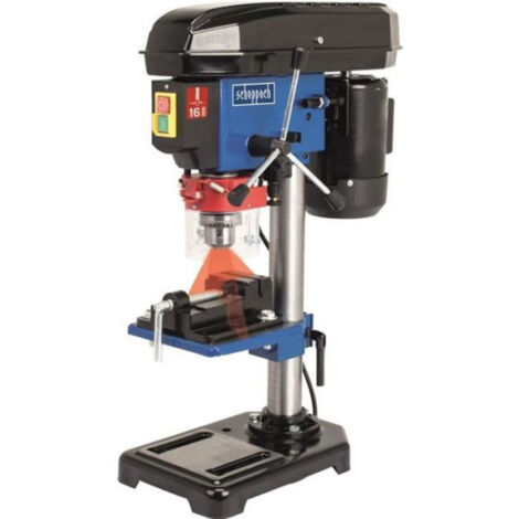Scheppach – Perceuse à colonne 500W – 5 vitesses réglables – Mandrin 1,5 à 13 mm – Laser intégré pour perçage précis – Construction robuste en fonte - DP16VLS (1/4)