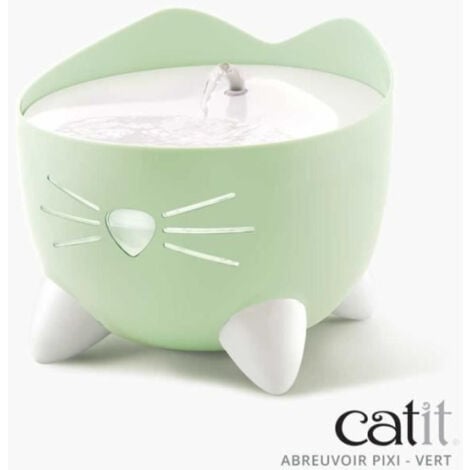 Edipets, Fontaine A Eau Chat, Distributeur, Automatique, 25W, Detecteur Mouvement, Capteur Infrarouge, Silencieuse, Pack De 2 Filtres à Charbon Actif