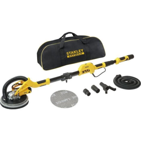 Stanley Fatmax – Ponceuse girafe télescopique 750W – Longueur 125-180 cm – Vitesse variable jusqu'à 1700 tr/min – Pour ponçage plafonds et grandes surfaces - SFMEE500S-QS