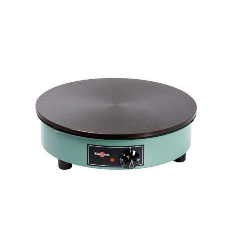 Crêpière de fonte 3000 W – Cuisson rapide et uniforme – Pour crêpes délicieuses – Couleur vert – Krampouz - CEBPA4AO