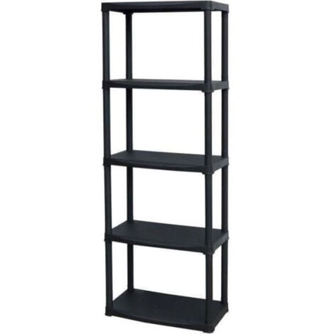 Etagere en résine TOOD - 5 tablettes - Noir - 60x30xH 176 cm