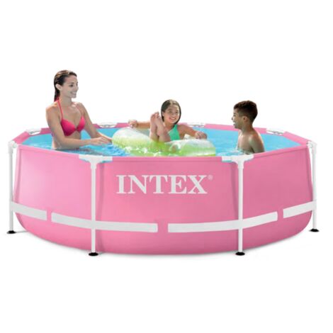 Intex Metal Frame zwembad 244 x 76 cm – roze – Hoogeveen – voor