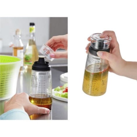 LEIFHEIT Shaker pour assaisonnements 3195 Leifheit shaker vinaigrette gradué de 300 ml avec bec verseur anti-goutte idéal pour